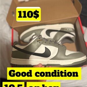 Nike Men's Olive and White Sneakers